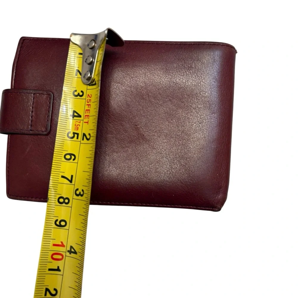 Balenciaga burgundy leather men’s bifold wallet vintage